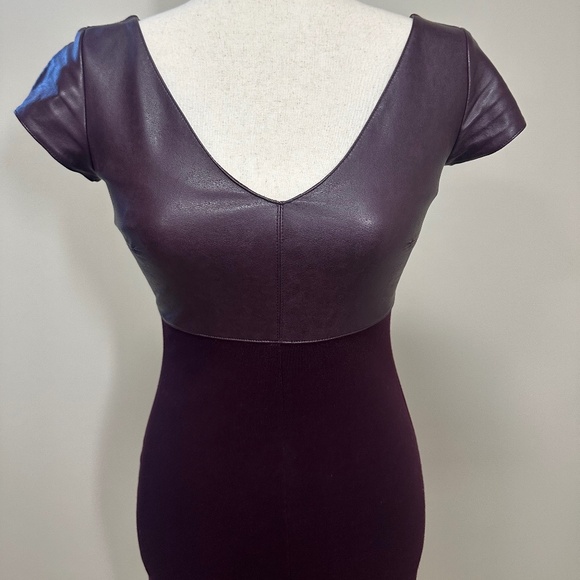 Bailey 44 Dante Faux Leather Detail Dress - Picture 4 of 14